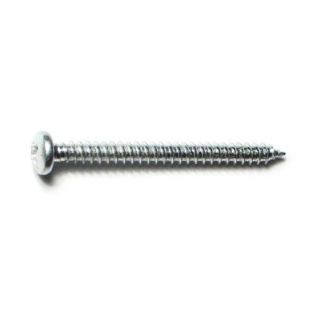 Midwest Fastener Sheet Metal Screw, #4 x 1-1/4 in, Zinc Plated Steel Pan Head Phillips Drive, 100 PK 50852